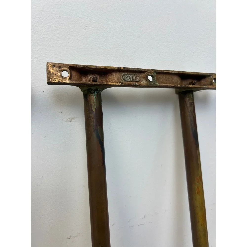 Vintage Yale Brass Wall Towel Racks Pullman Train Set of 5 Industrial Holders